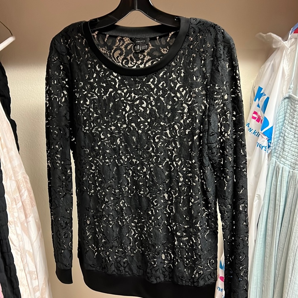 Theory black lace top